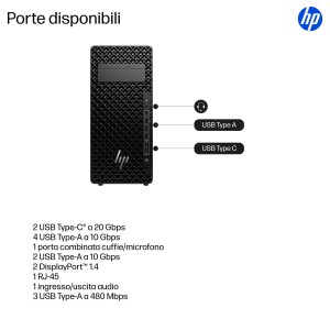 HP Z2 Tower G1i Wolf Pro Security Edition Intel Core Ultra 9 285K 32 GB DDR5-SDRAM 1 TB SSD Windows 11 Pro Stazione di lavoro