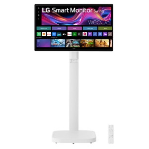 LG Swing 32U889SA Schermo Personale 32" 4K Touch, base con rotelle, webOS