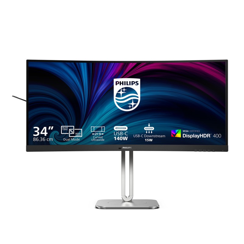 Philips Serie 5000 34B2U5900C 00 Monitor PC 86,4 cm (34") 5120 x 2160 Pixel WUHD LCD Grigio