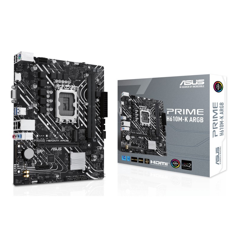 ASUS PRIME H610M-K ARGB Intel H610 LGA 1700 micro ATX