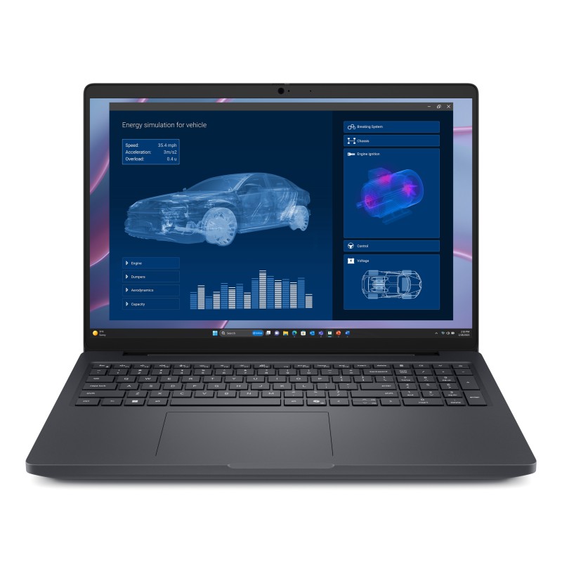 DELL Pro Max 16 MC16255 Copilot+ PC AMD Ryzen AI 7 PRO 450 Workstation mobile 40,6 cm (16") WUXGA 32 GB LPDDR5x-SDRAM 1 TB SSD