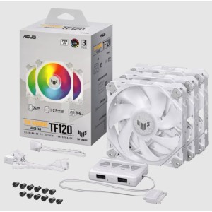 ASUS TUF GAMING TF120 ARGB WHITE EDITION 3IN1 Case per computer Ventilatore 12 cm Bianco 3 pz