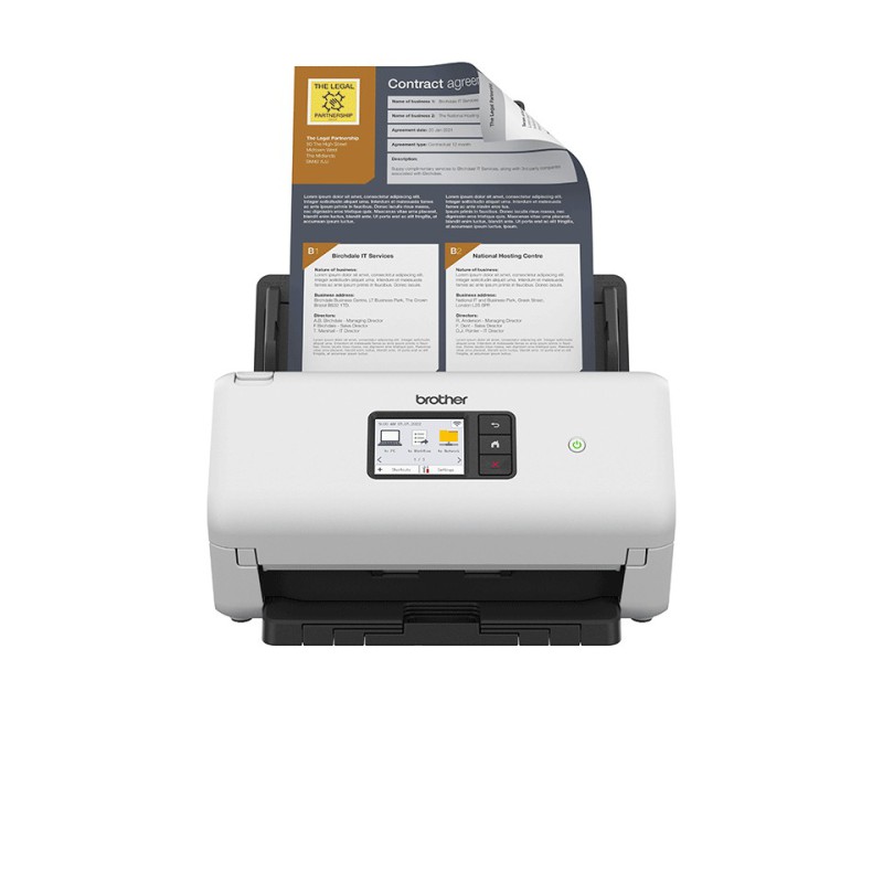 Brother ADS-4550W Scanner ADF 600 x 600 DPI Nero, Bianco