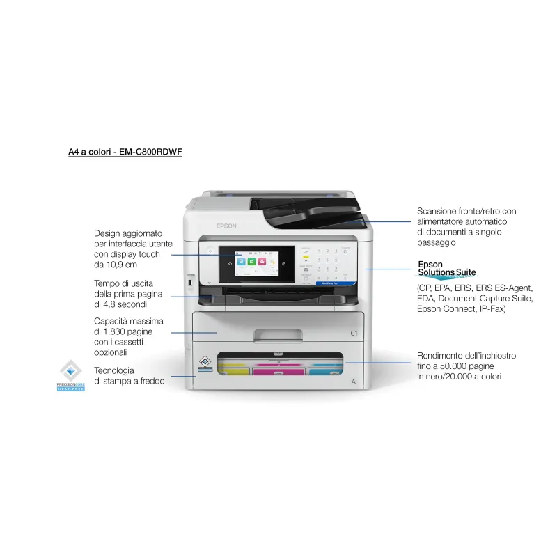 Epson WorkForce Pro EM-C800RDWF Printer
