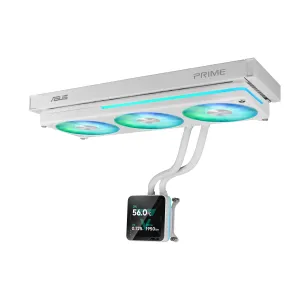 ASUS PRIME SLC II 360 ARGB LCD WHT Processore Raffreddatore di liquidi tutto in uno 12 cm Bianco 1 pz
