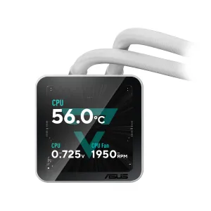 ASUS PRIME SLC II 360 ARGB LCD WHT Processore Raffreddatore di liquidi tutto in uno 12 cm Bianco 1 pz