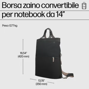 HP Borsa-zaino 14'' Convertible Laptop Backpack Tote