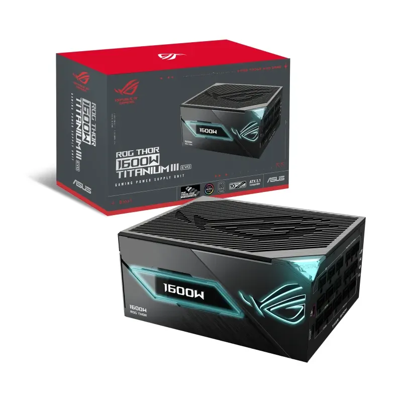 ASUS ROG -THOR-1600T3-GAMING-EVO alimentatore per computer 1600 W 20+4 pin ATX ATX Grigio