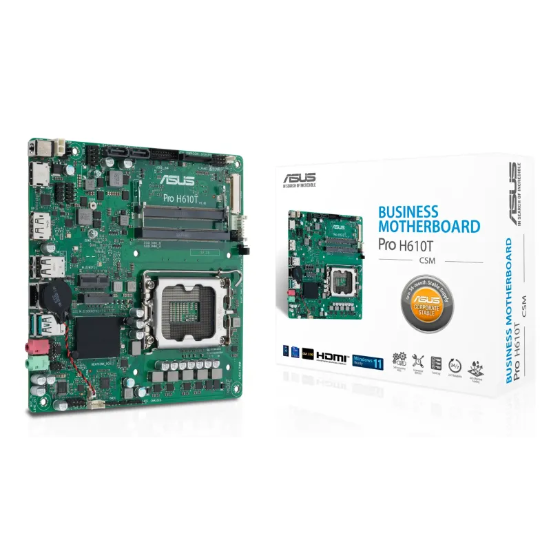 ASUS PRO H610T-CSM Intel H610 LGA 1700 Thin Mini ITX
