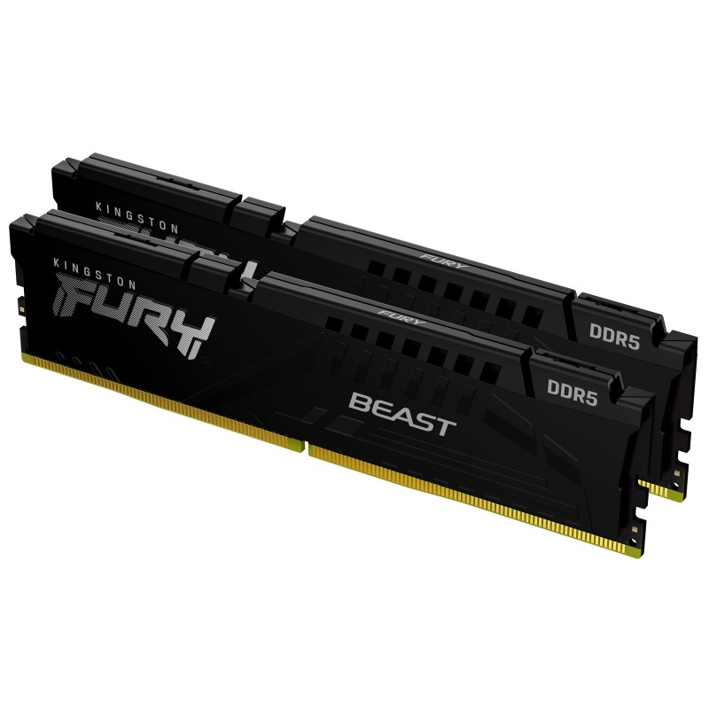 Kingston Technology FURY Beast 64GB 6000MT s DDR5 CL36 DIMM (Kit da 2) Nero